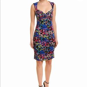 NWT Nicole Miller hanging flowers sweetheart dress. Size S